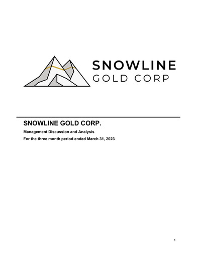 Thumbnail Snowline Gold Corp. Quarterly Report 2023-q1