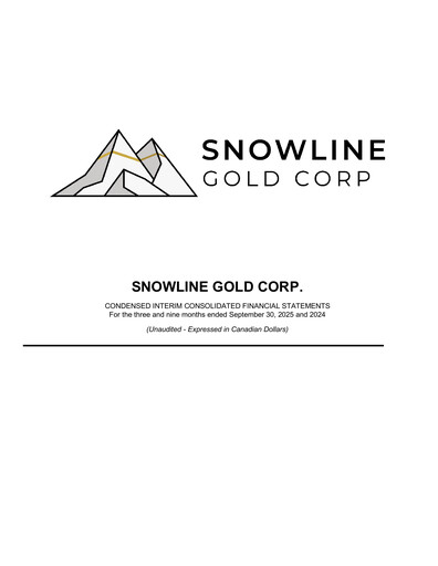 Vorschaubild Snowline Gold Corp. Quartalsbericht 2025-q3