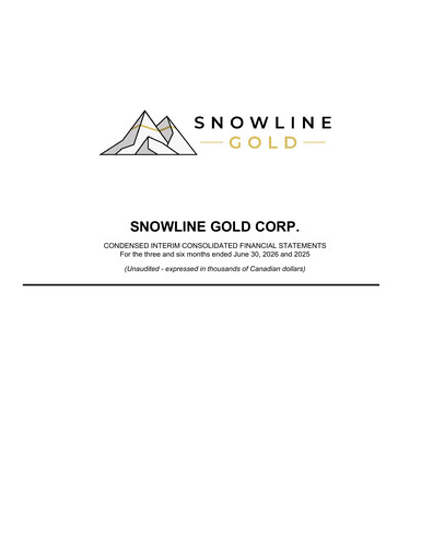 Vorschaubild Snowline Gold Corp. Quartalsbericht 2026-q2