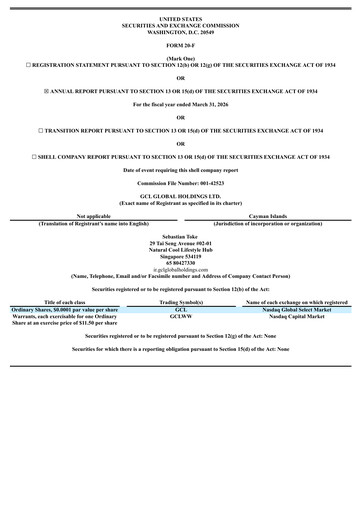 Thumbnail GCL Global Holdings Ltd Annual Report 2026