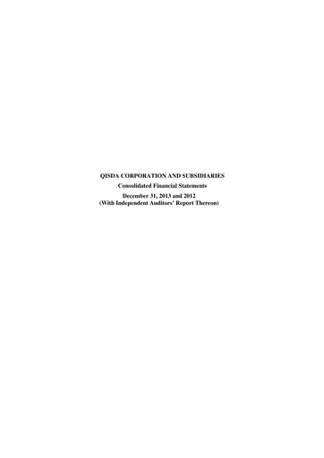Thumbnail Qisda Corporation Financial Statement 2013