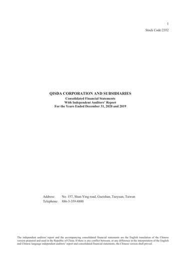 Thumbnail Qisda Corporation Financial Statement 2020