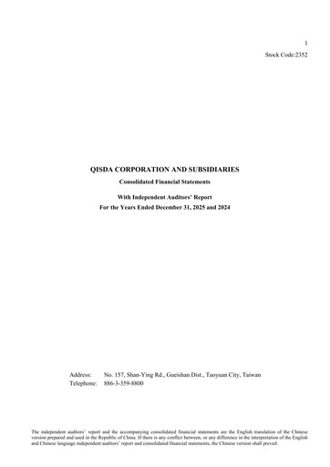 Thumbnail Qisda Corporation Financial Statement 2025
