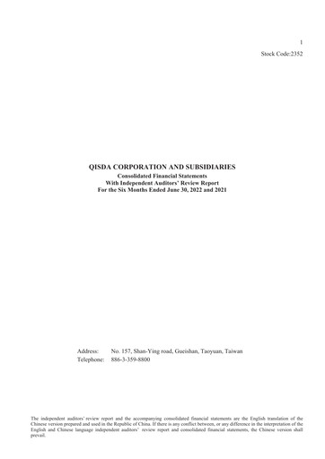 Thumbnail Qisda Corporation Half-year Report 2022-h1