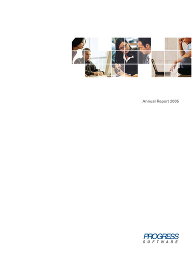 Vorschaubild Progress Software
 Jahresbericht 2005