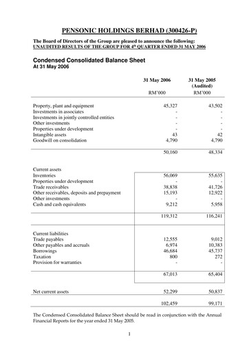 Thumbnail Pensonic Holdings Berhad Quarterly Report 2006-q4