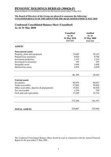 Thumbnail Pensonic Holdings Berhad Quarterly Report 2010-q4