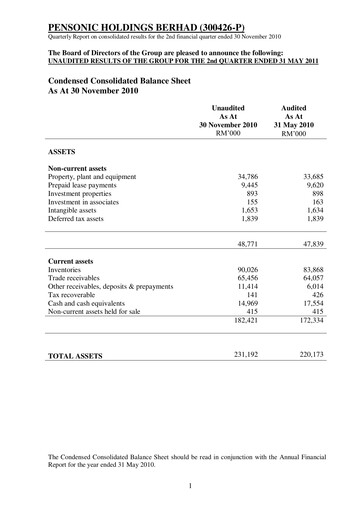 Thumbnail Pensonic Holdings Berhad Quarterly Report 2011-q2