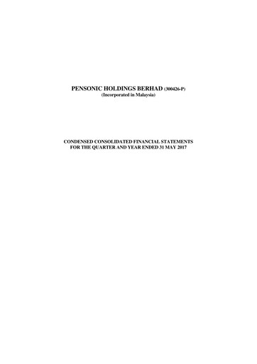 Thumbnail Pensonic Holdings Berhad Quarterly Report 2017-q4