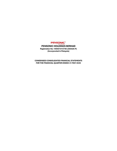 Thumbnail Pensonic Holdings Berhad Quarterly Report 2025-q4