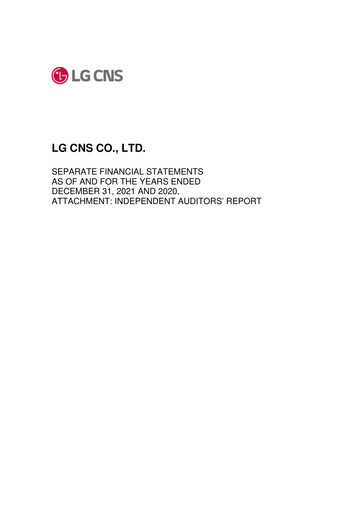 Thumbnail LG CNS Financial Statement 2021