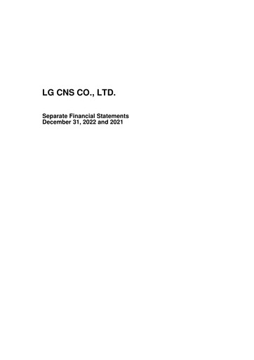Thumbnail LG CNS Financial Statement 2022