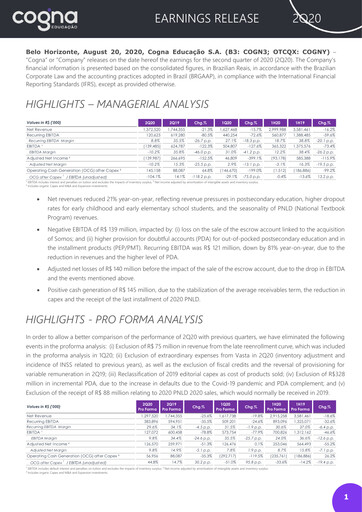 Thumbnail Cogna Educação Quarterly Report 2020-q2