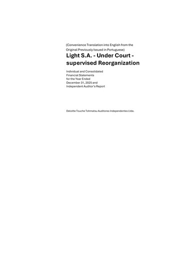 Vorschaubild Light S.A. Finanzmitteilung 2025