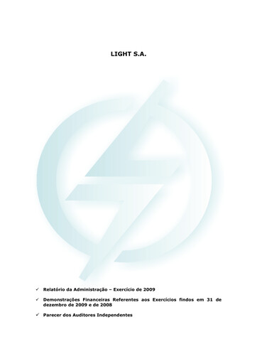 Vorschaubild Light S.A. Finanzmitteilung 2009