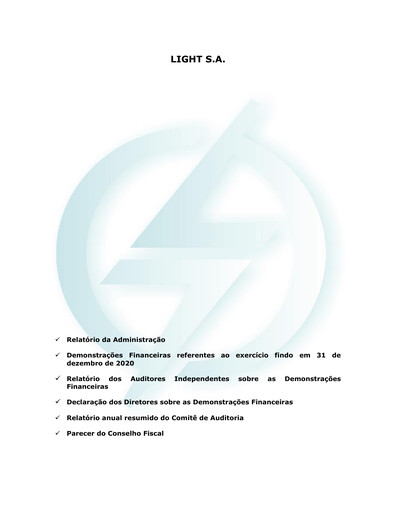 Vorschaubild Light S.A. Finanzmitteilung 2020