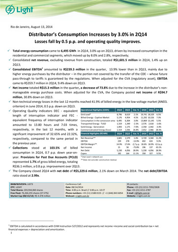 Vorschaubild Light S.A. Quartalsbericht 2014-q2
