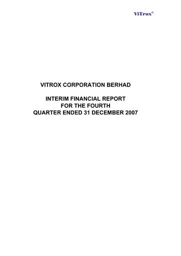 Thumbnail ViTrox Corporation Quarterly Report 2007-q4