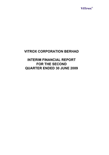 Thumbnail ViTrox Corporation Quarterly Report 2009-q2