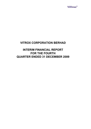 Thumbnail ViTrox Corporation Quarterly Report 2009-q4