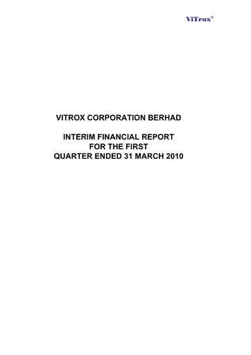 Thumbnail ViTrox Corporation Quarterly Report 2010-q1
