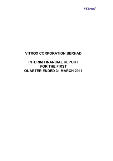 Thumbnail ViTrox Corporation Quarterly Report 2011-q1