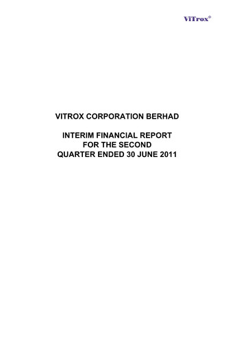 Thumbnail ViTrox Corporation Quarterly Report 2011-q2
