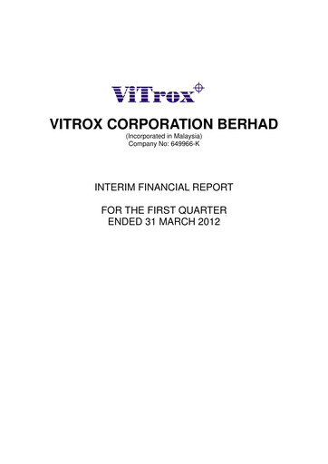 Thumbnail ViTrox Corporation Quarterly Report 2012-q1