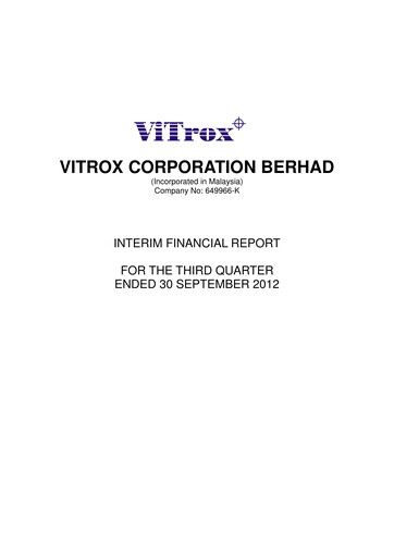 Thumbnail ViTrox Corporation Quarterly Report 2012-q3