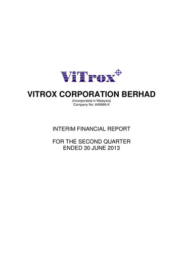Thumbnail ViTrox Corporation Quarterly Report 2013-q2