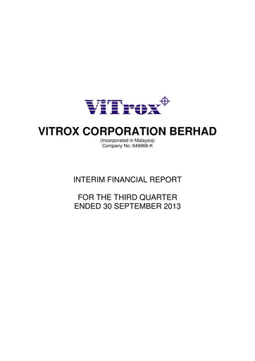 Thumbnail ViTrox Corporation Quarterly Report 2013-q3
