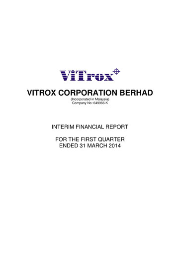 Thumbnail ViTrox Corporation Quarterly Report 2014-q1