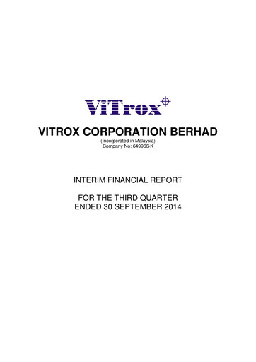 Thumbnail ViTrox Corporation Quarterly Report 2014-q3