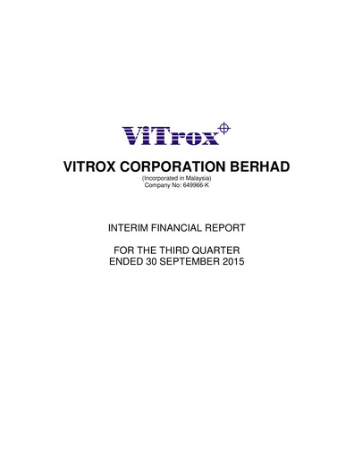 Thumbnail ViTrox Corporation Quarterly Report 2015-q3