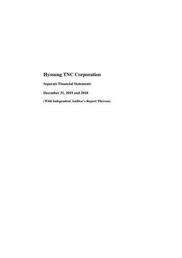 Thumbnail Hyosung TNC Corporation Financial Statement 2019