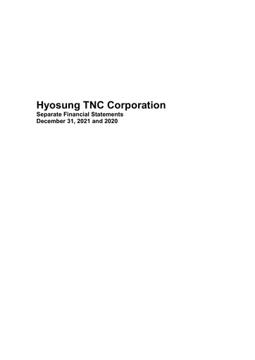 Thumbnail Hyosung TNC Corporation Financial Statement 2021