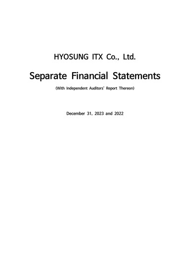 Vorschaubild Hyosung ITX Finanzmitteilung 2023