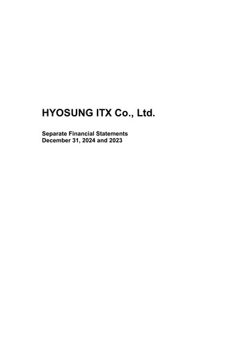 Vorschaubild Hyosung ITX Finanzmitteilung 2024