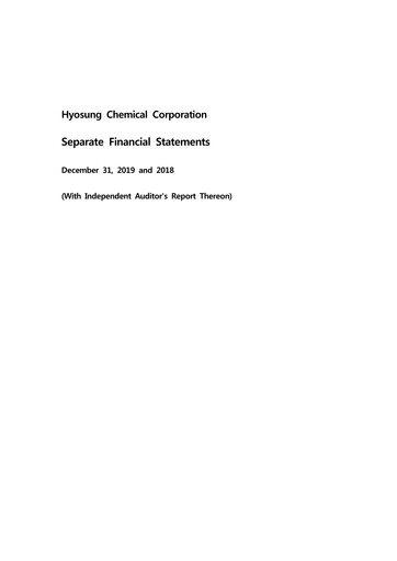 Thumbnail Hyosung Chemical Corporation Financial Statement 2019