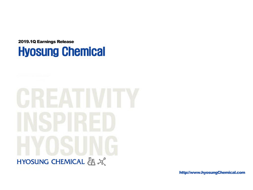 Thumbnail Hyosung Chemical Corporation Quarterly Report 2019-q1