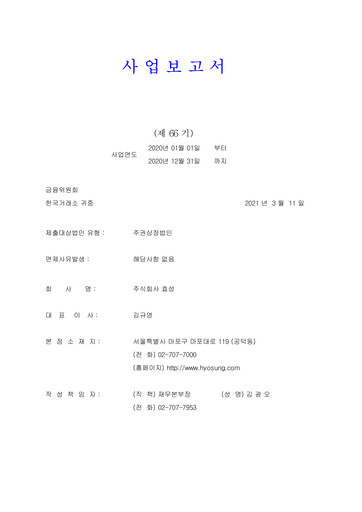 Thumbnail Hyosung Corporation Annual Report 2020