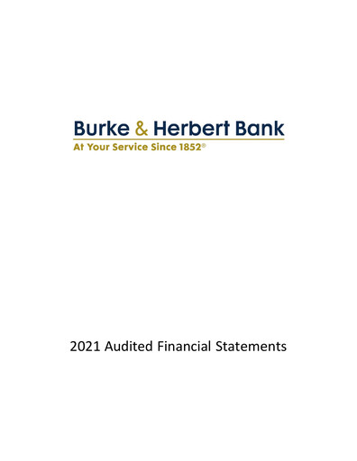 Thumbnail Burke & Herbert Financial Services Financial Statement 2021