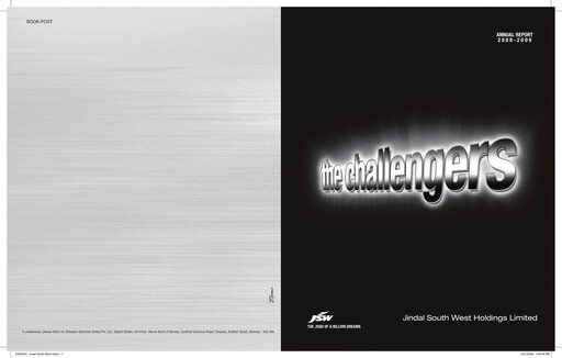 Thumbnail JSW Holdings Annual Report 2008-2009