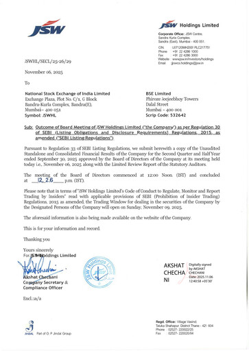 Thumbnail JSW Holdings Quarterly Report 2025-q2
