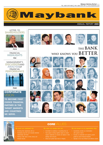 Thumbnail Maybank Annual Report 2005