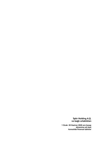 Vorschaubild İşbir Holding Halbjahresbericht 2026-h1