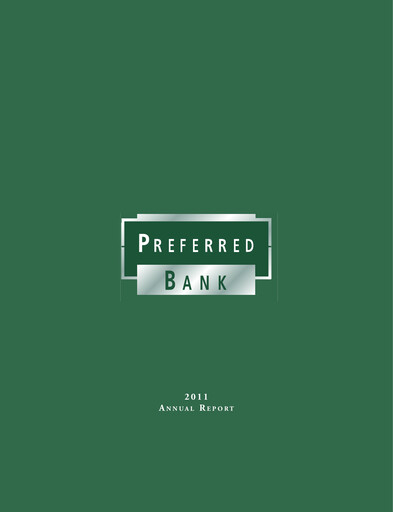 Thumbnail Preferred Bank Annual Report 2011