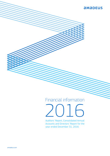 Thumbnail Amadeus IT Group Financial Statement 2016