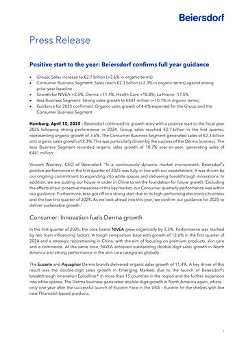 Thumbnail Beiersdorf Quarterly Report 2025-q1
