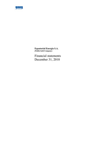 Thumbnail Equatorial Energia Financial Statement 2010